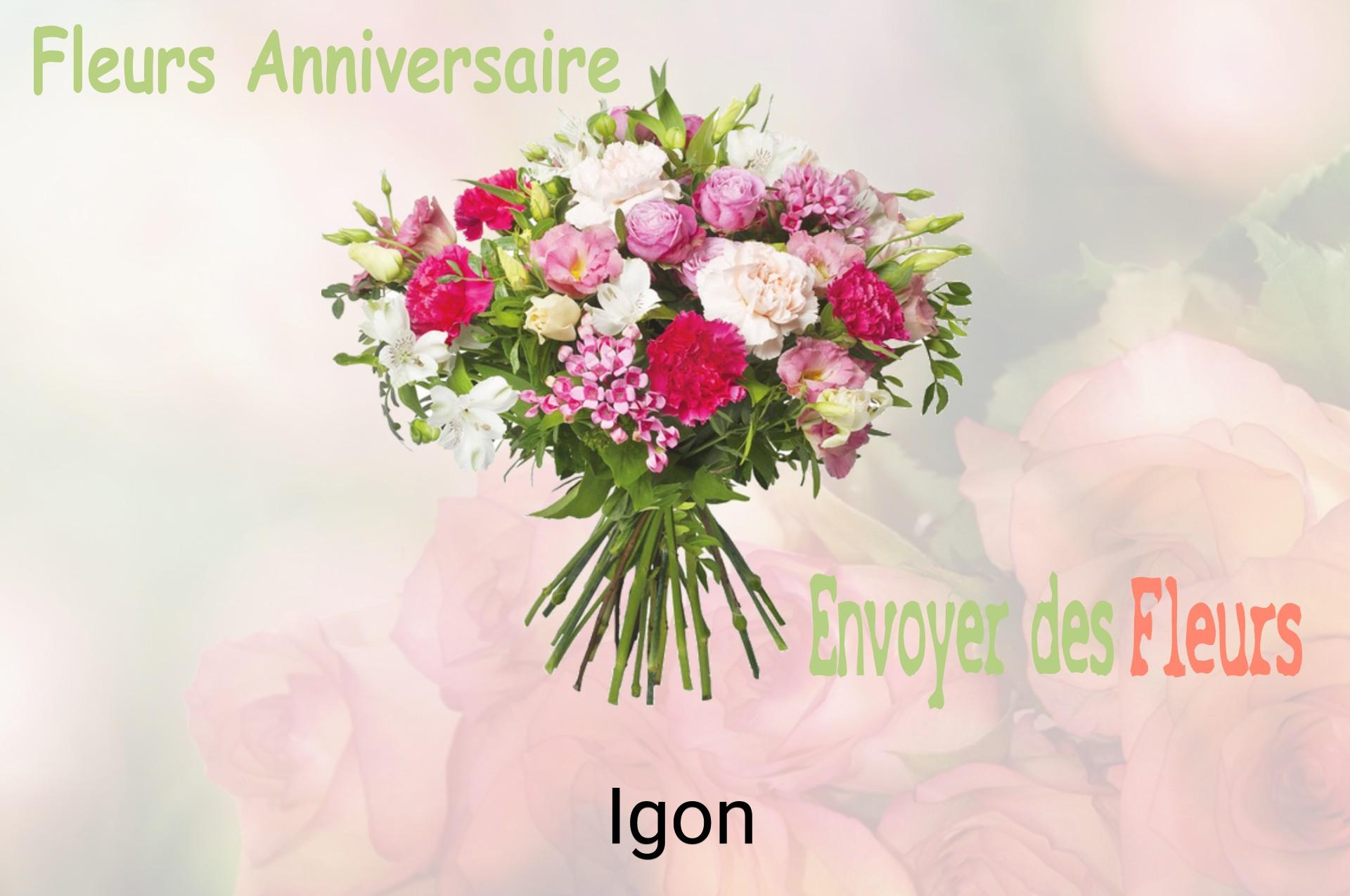 Bouquet de fleurs d’anniversaire livré à Igon